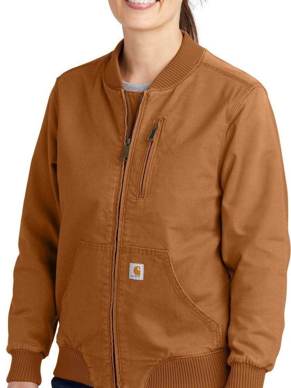 Carhartt Brown Bomber-Style Work Jacket NWOT SIZE M